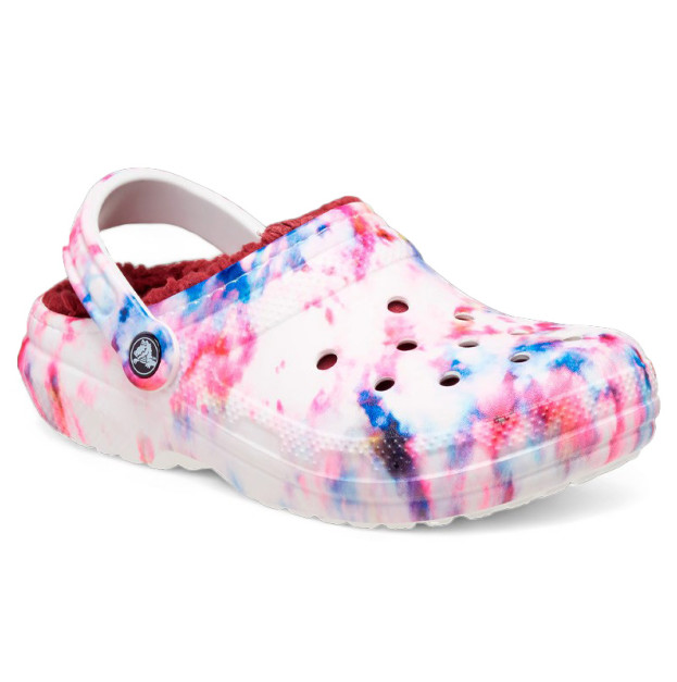 Crocs Classic Lined Tie-Dye Clog Garnet Multi